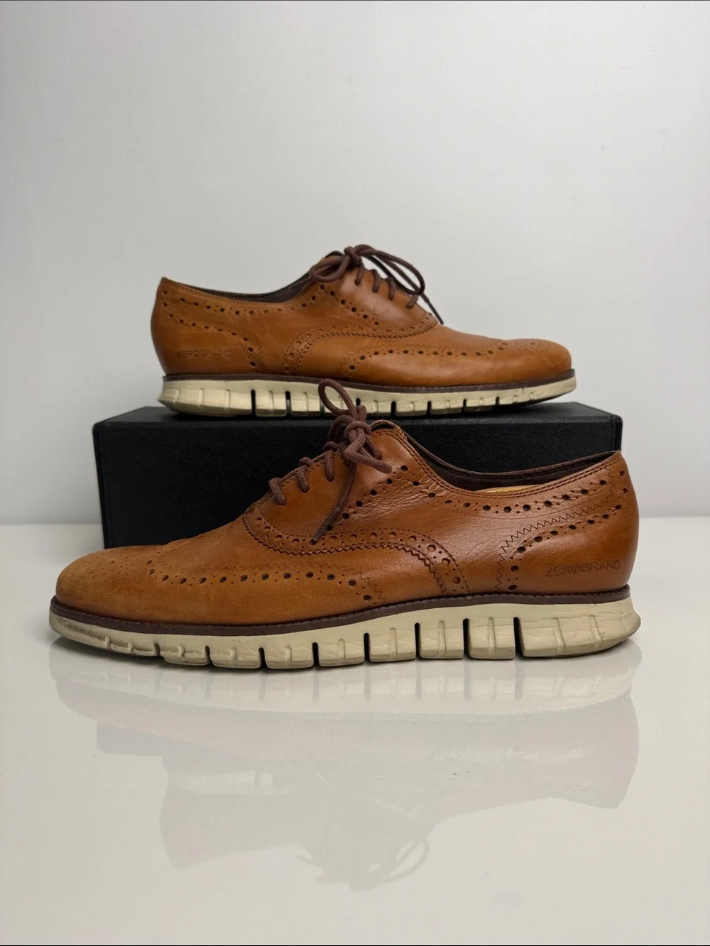 Cole Haan Men's ZERØGRAND Remastered Wingtip Oxfords Men’s Size 11M BRITISH TAN